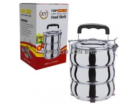 (DRUM SHAPE) 14CM TWO-LAYER STAINLESS STEEL DRUM SHAPE LUNCH BOX(XY)